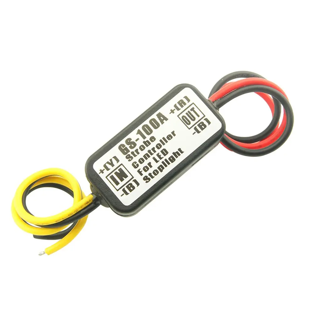 

GS-100A Super Bright Portable Size Car Motorcycles LED Brake Stop Light Strobe Flash Flashing Controller Box
