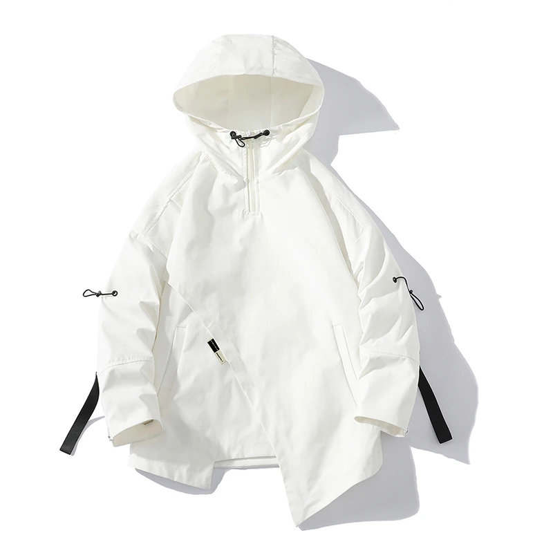 Новая зимняя мужская парка с косой планкой повседневная куртка капюшоном