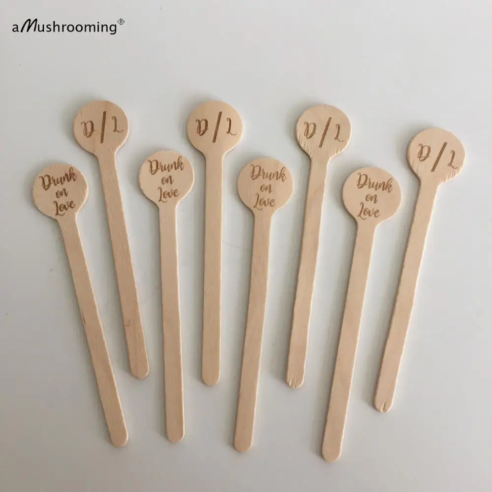 X100 пьяные влюбленные деревянные палочки для наступления Свадебный день рождения