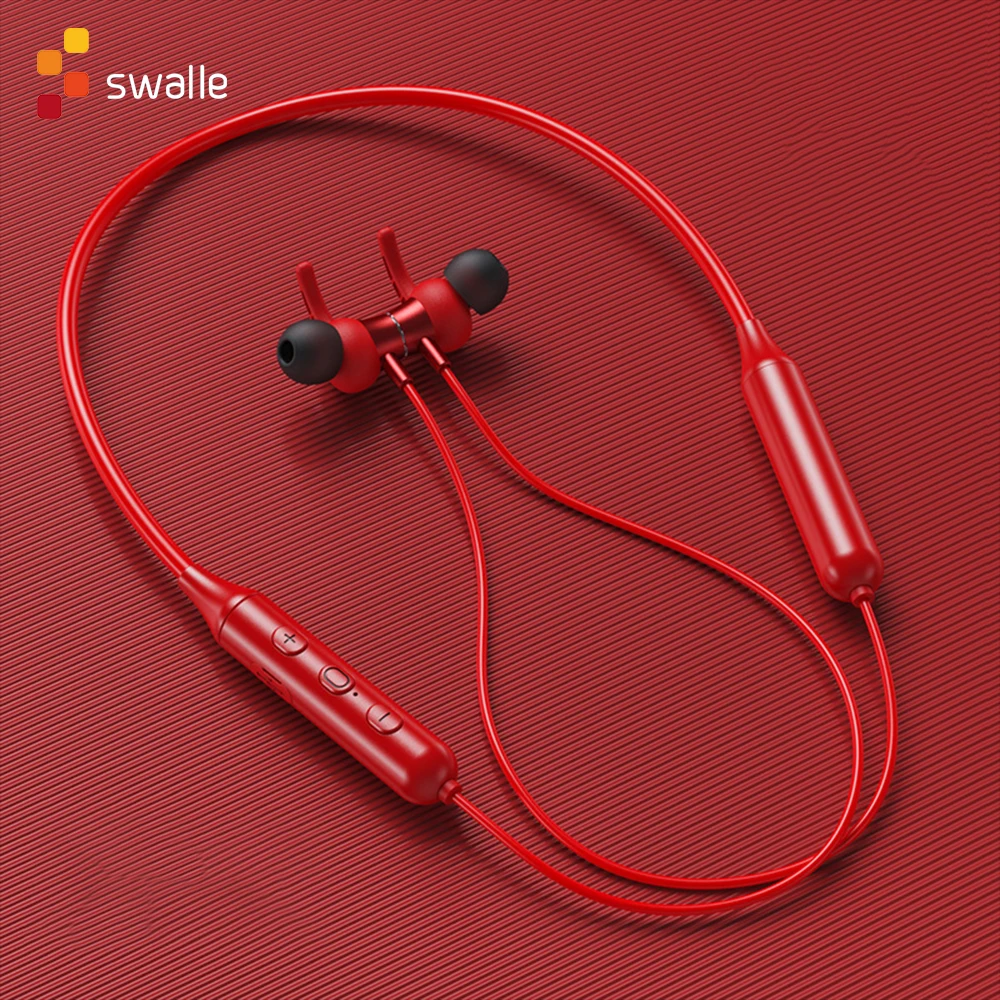 Беспроводные наушники Swalle оригинальные спортивные магнитные подвесные Bluetooth 5 0 HD