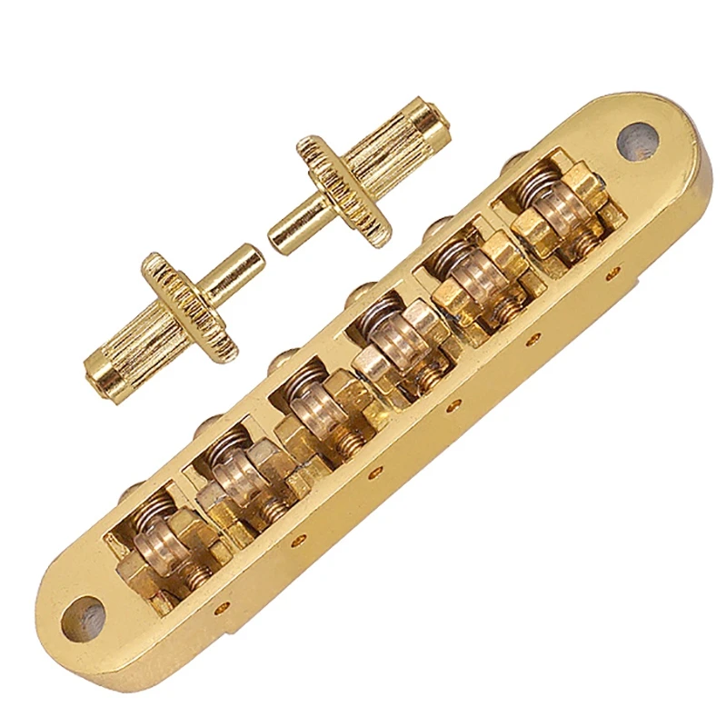 

Gold Tune-O-Matic Electric Roller Saddle Bridge Lp Electric Guitar Bridge From Korea