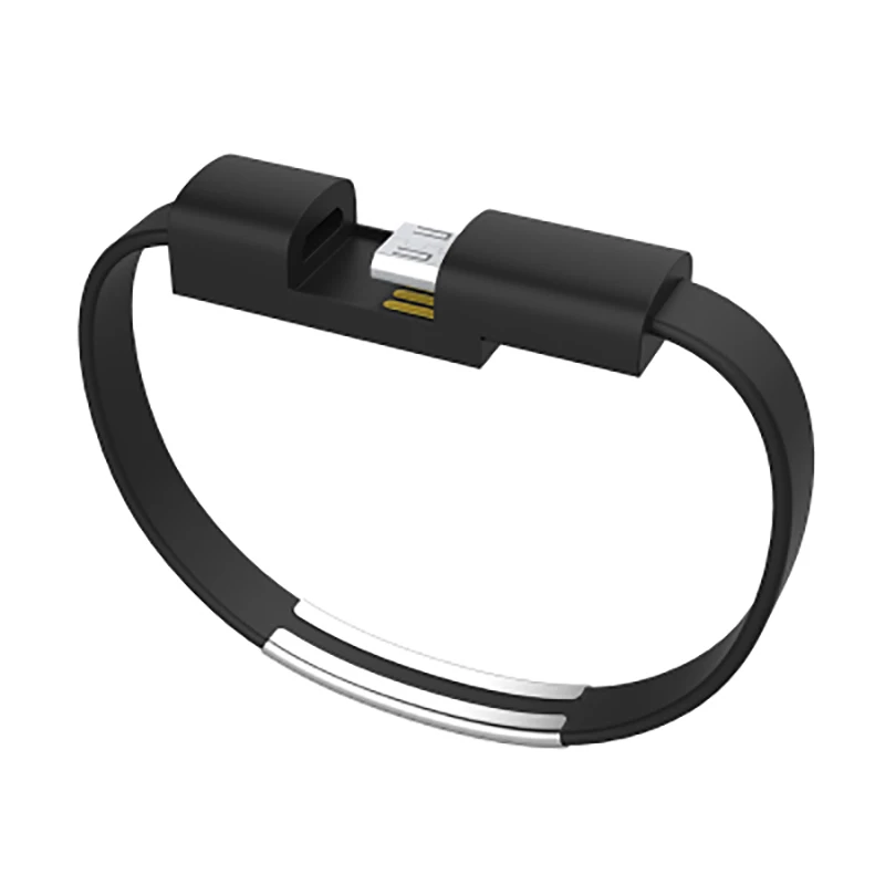 Usb-кабель для iPhone XS 6 S 7 Plus X для samsung S6 S7 для xiaomi браслет Micro usb-шнур синхронизации данных зарядное устройство Шнур - Цвет: Черный