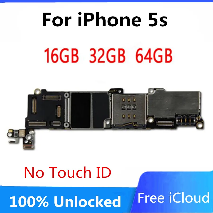 Бесплатная iCloud для iPhone 5S материнской платы оригинальные разблокирована 16GB/32GB/64GB