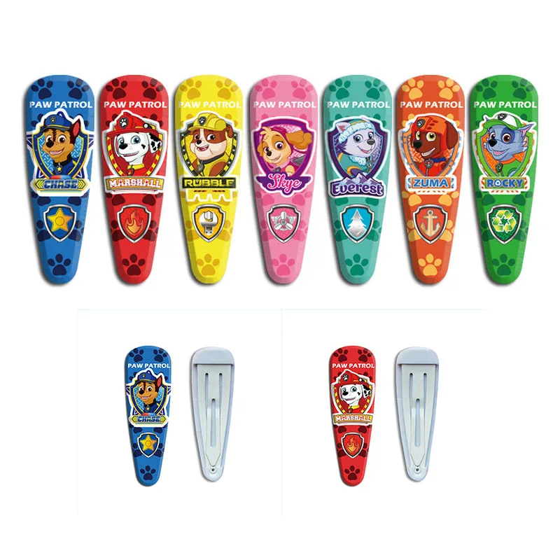 

Paw patrol baby girl headbands Hairpins Chase Marshall Rocky Zuma Skye Rubble Everest Cartoon hairpin Kid birthday toy gift
