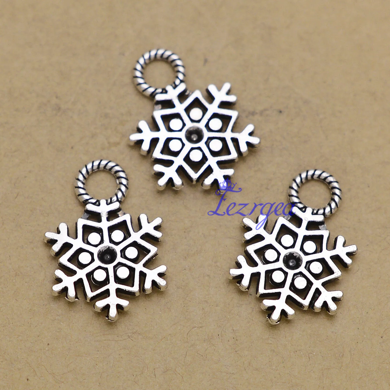 

40pcs/lot--21x14mm, Antique silver plated snowflake charms,DIY supplies, Jewelry accessories