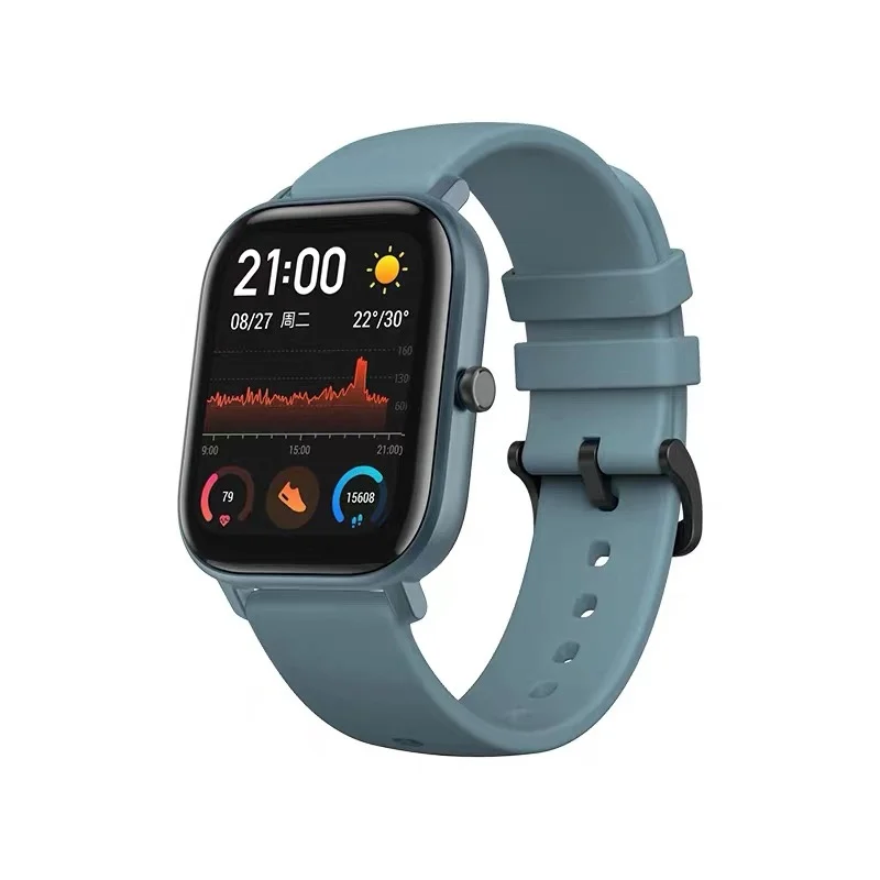 11,11 глобальная версия, Новые смарт-часы Amazfit GTS, 5 АТМ, водонепроницаемые, для плавания, спортивные Смарт-часы, для мирового фестиваля покупок, модные, подходят - Цвет: Steel Blue