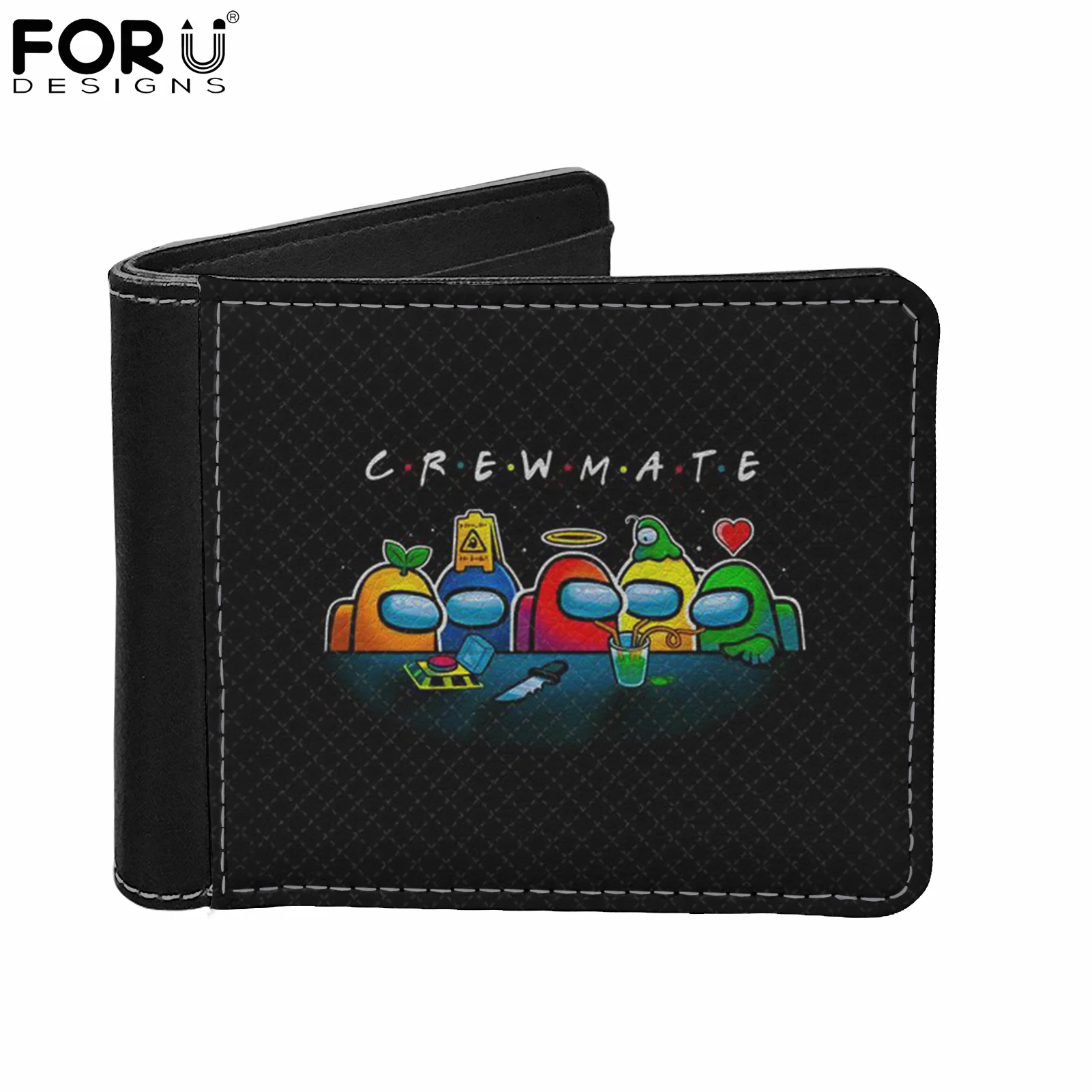 

FORUDESIGNS Cartoon Anime Game Prints Luxury PU Leather Card Holder Wallets for Men Coin Purse for Teen Boys Male Moneybag Bolsa