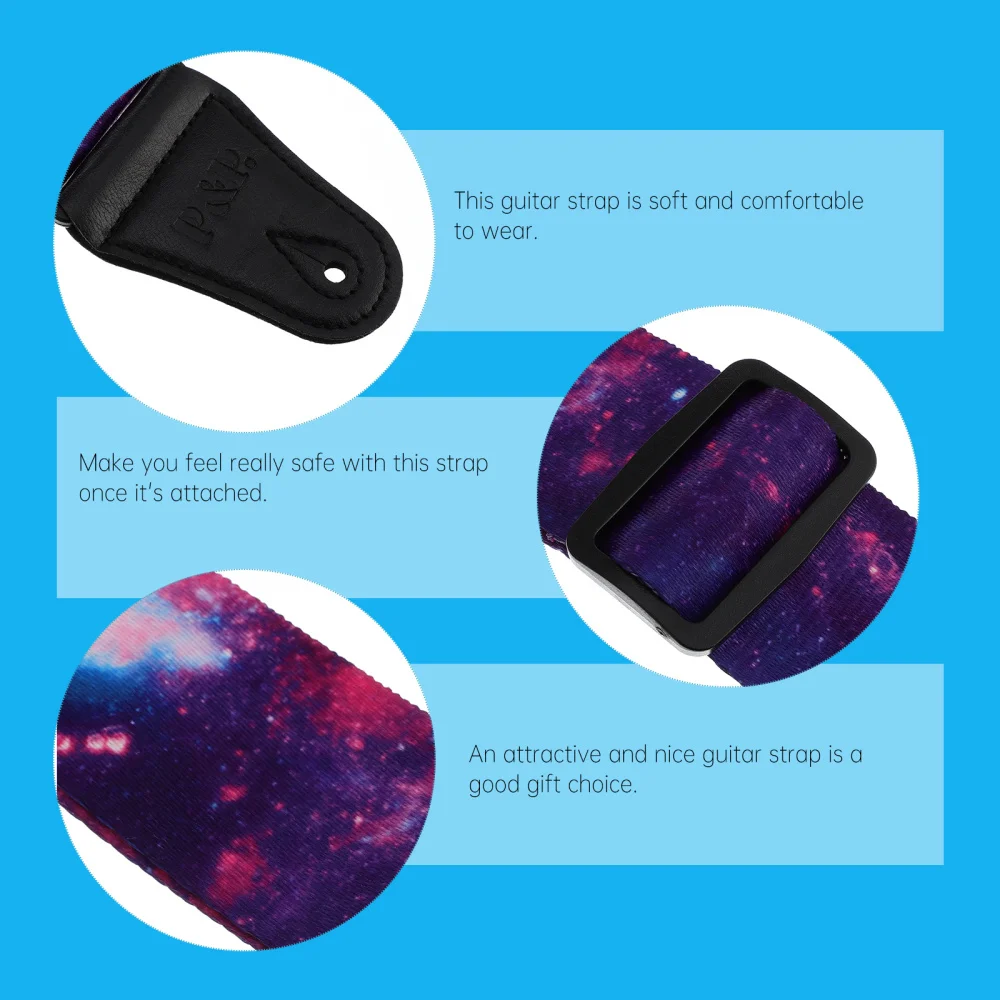 

Useful Guitar Strap Nebula Style Shoulder Belt Durable Instrument Accessory