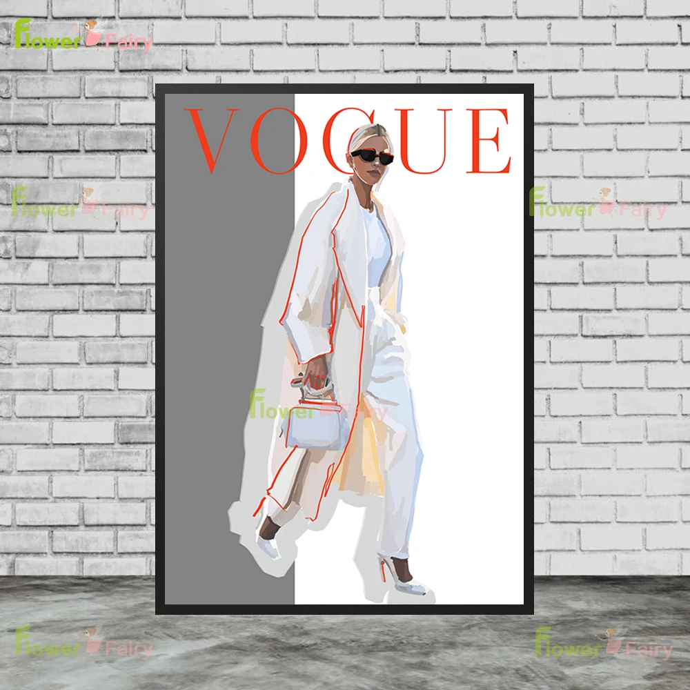 

Vogue Modern Women Wall Art Canvas Painting Fashion Girl Posters Nordic Poster Wall Pictures For Living Room Home Decor Unframed
