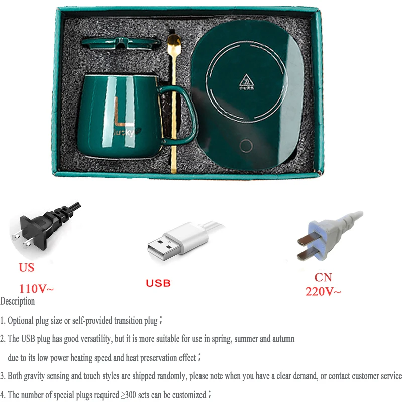 

Electric Heating Pad Coffee Mug Cup Warmer Pad for Home Office Milk Tea Water Heating Pad Constant-temperatures USB EU Plug