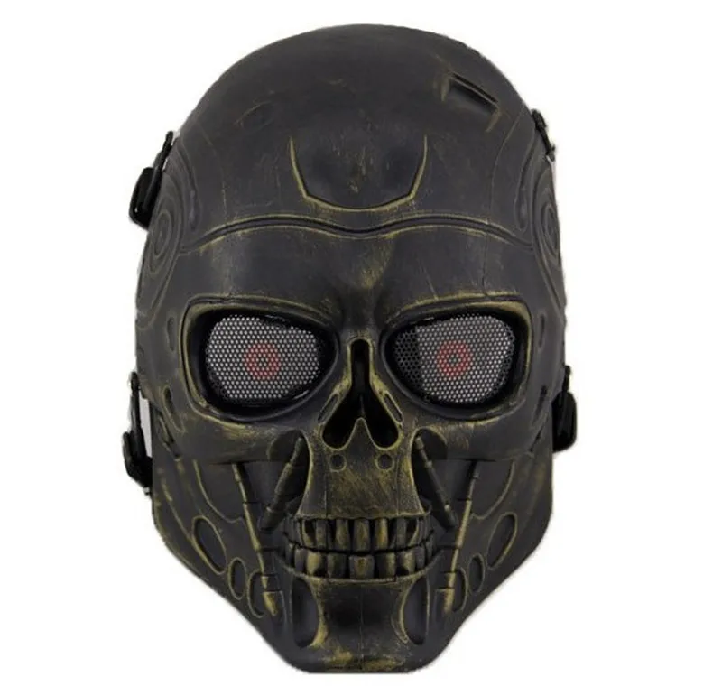 Тактическая Маска Terminator T800 с черепом на все лицо маска для страйкбола CS военных