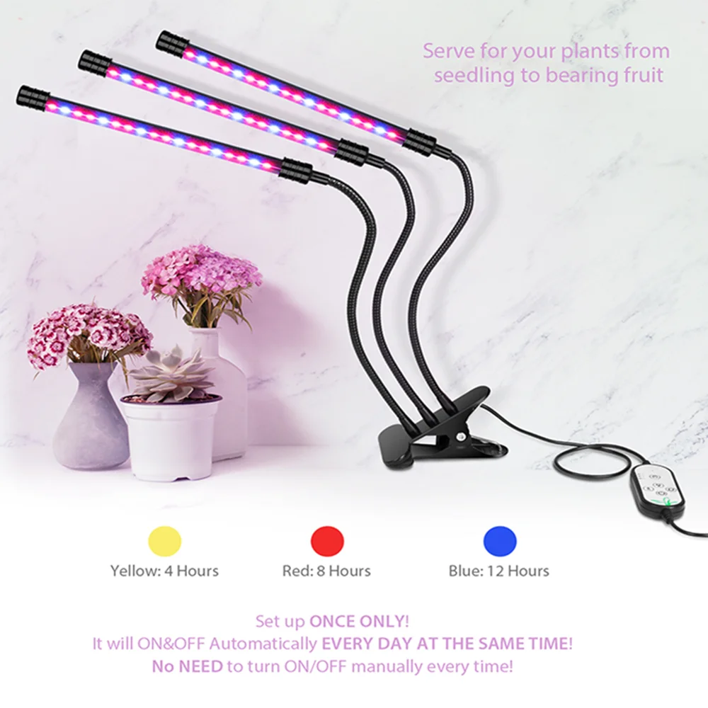 Светодиодное освещение для растений красный и синий полный спектр двойная