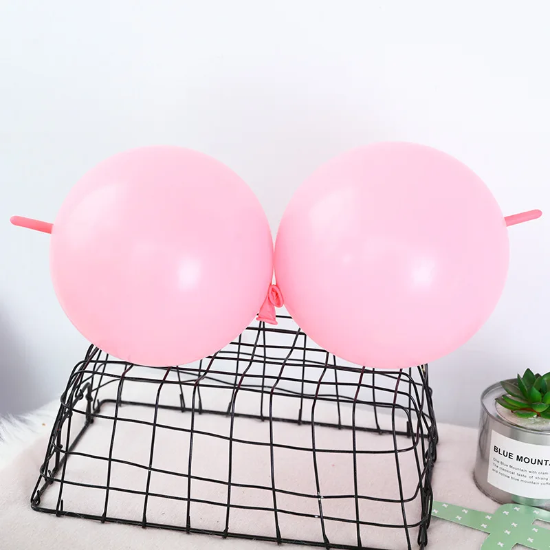 

20pcs Standard Color Pink Tail Balloons Wedding Decoration Birthday Party Room Arch Layout 12inch Weaving Balloon Wholesale