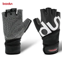 boodun men women half finger crossfit gym gloves fitness gloves body building weight lifting wrist protect gloves musculation