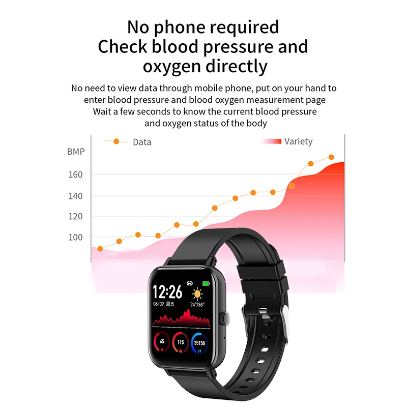 

H8 Smart Watch Heart Rate Monitor Sport Smartwatch Women Men's Watches Monitor Contact Sn Waterproof for Android IOS