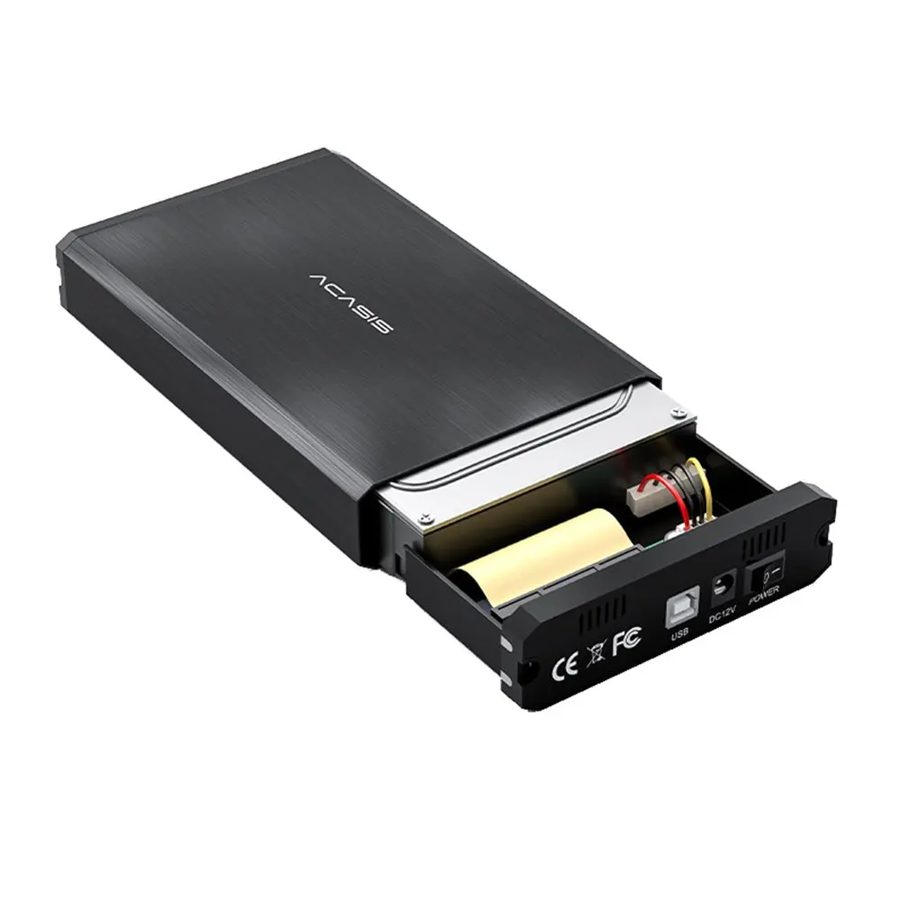 

Двойной корпус для мобильного жесткого диска USB 3,5 SSD с интерфейсом SATA и IDE, универсальный корпус для жесткого диска дюйма, алюминиевый сплав