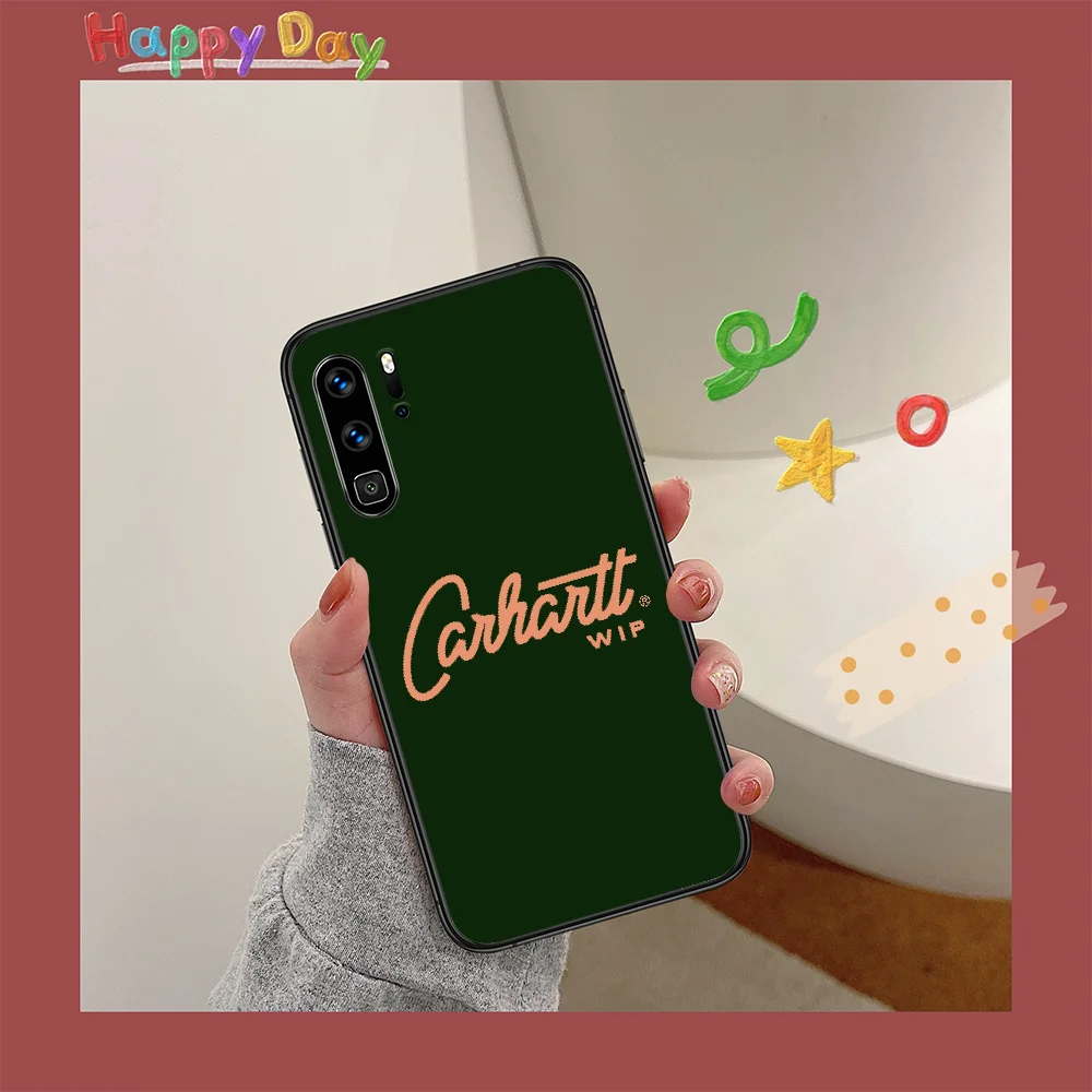 

American Street Brand Carhartts Phone Case For HUAWEI P 9 10 20 30 40 Lite smart Pro Z 2019 Nova 5T 6 7 i black Shell Soft Cover