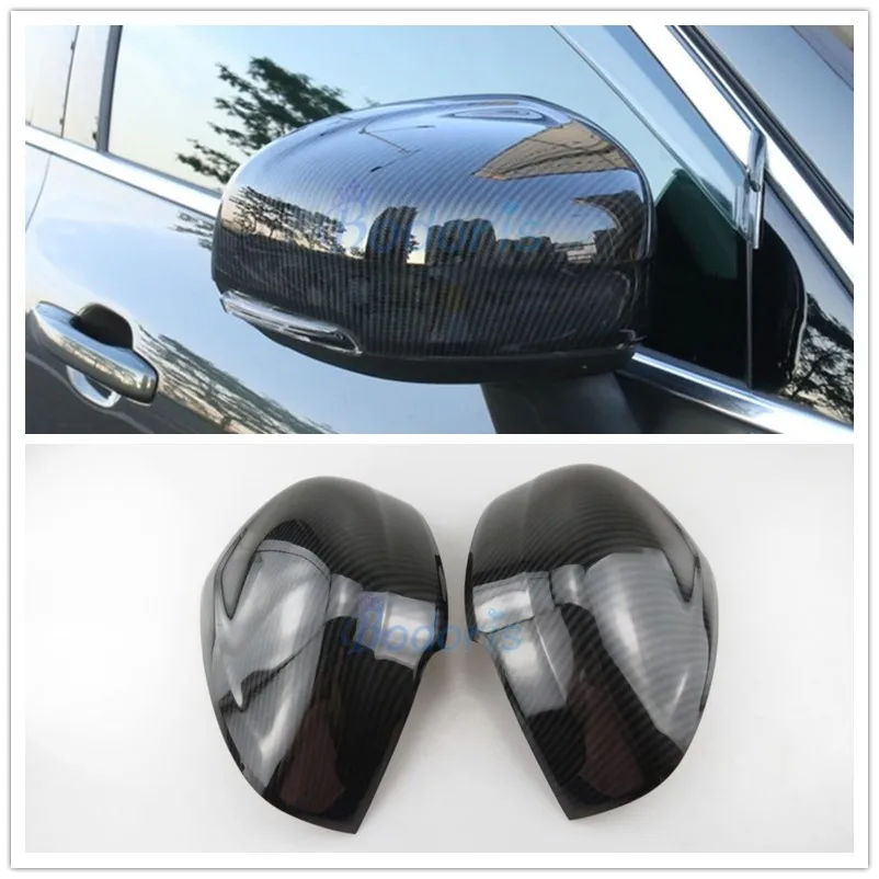 Автомобильный Стайлинг серебристый цвет из углеродного волокна боковое зеркало
