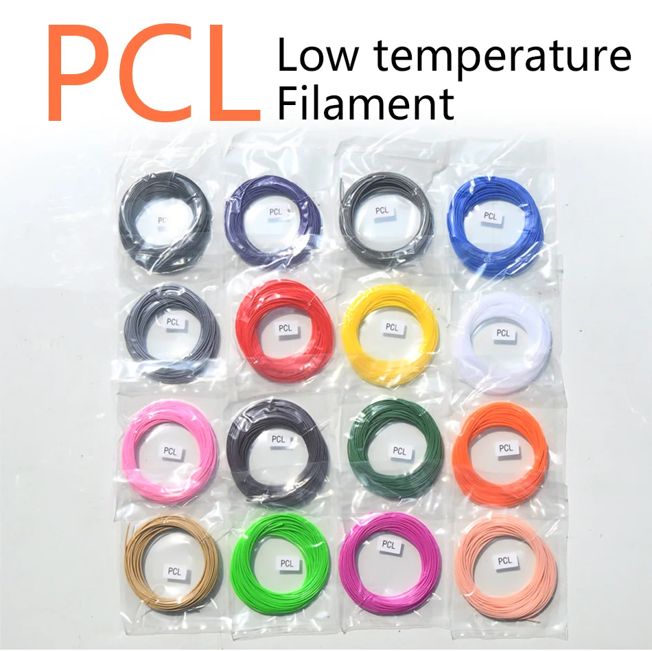 No smell pollution PCL 1.75mm 3d pen filament 15 colors Low temperature plastic printing pcl abs pla 1.75 | Компьютеры и офис
