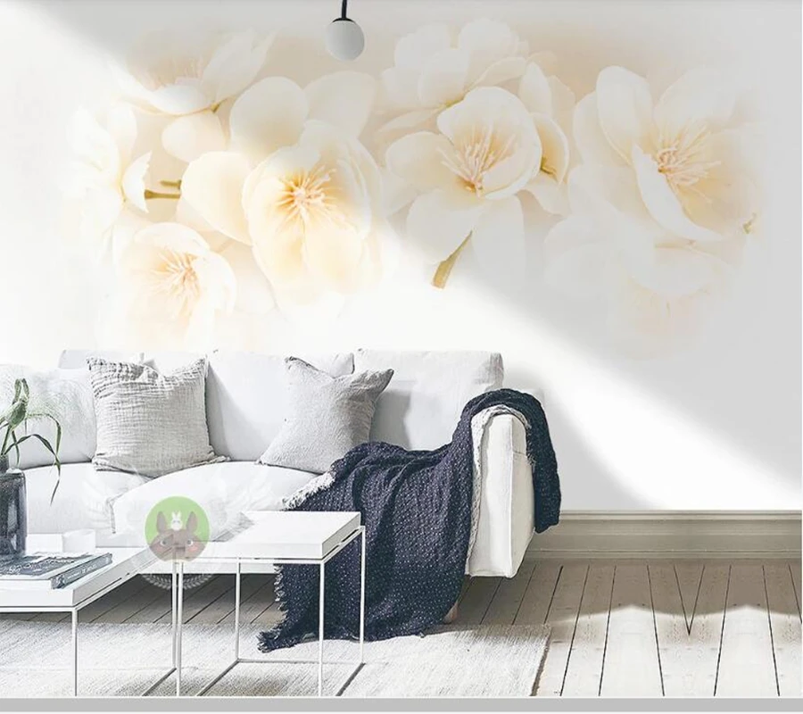 

Papel de parede Nordic style fantasy flower wallpaper mural,living room tv wall bedroom kitchen wall papers home decor