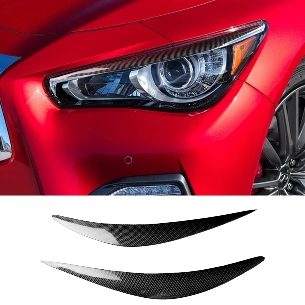 

for Infiniti Q50 2014 2015 2016 2017 2018 2019 Light Eyebrow Decoration Cover Trim Sticker Decal Car Exterior Accessories