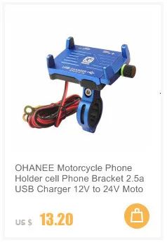 OHANEE moto rcycle USB зарядное устройство для телефона 12 В/24 В разъем прикуривателя Dual USB moto зарядное устройство светодиодный вольтметр Водонепроницаемый автомобильный стиль