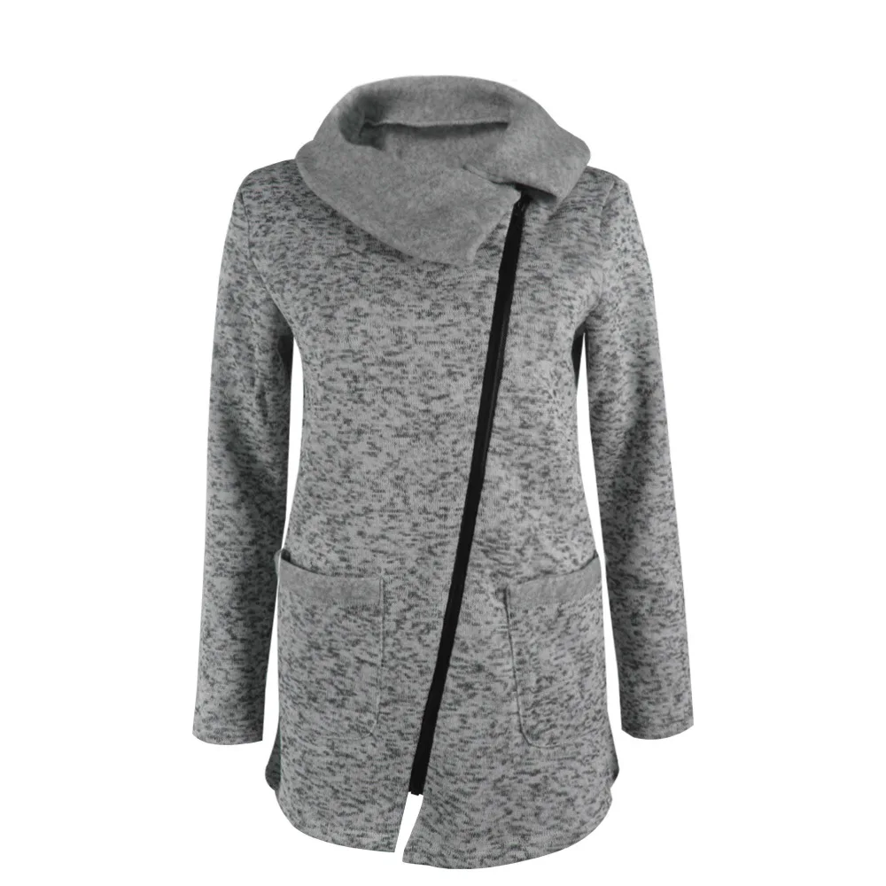

2021 autumn and winter fashion side zipper coat jacket