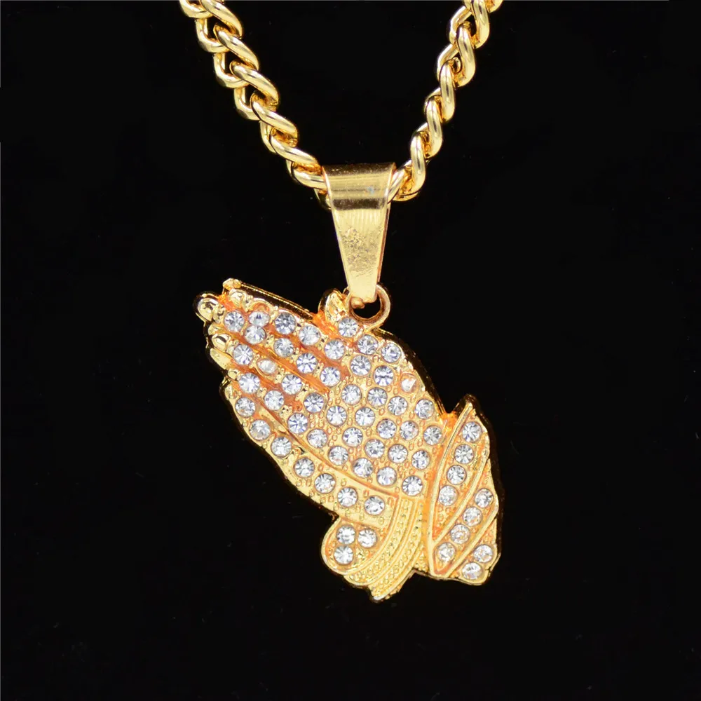 

2021 Wish Hot Selling God's Hand Inlaid With Pendants, Hip Hop Ornaments In Europe And America, Buddha's Hand Pendants