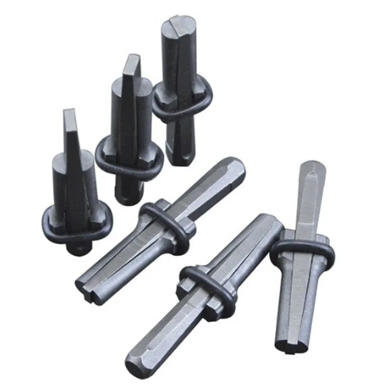 

6Pcs/Set 16mm Plug Wedges Feather Shims Concrete Rock Stone Splitter Hand Tools(5/8inch)