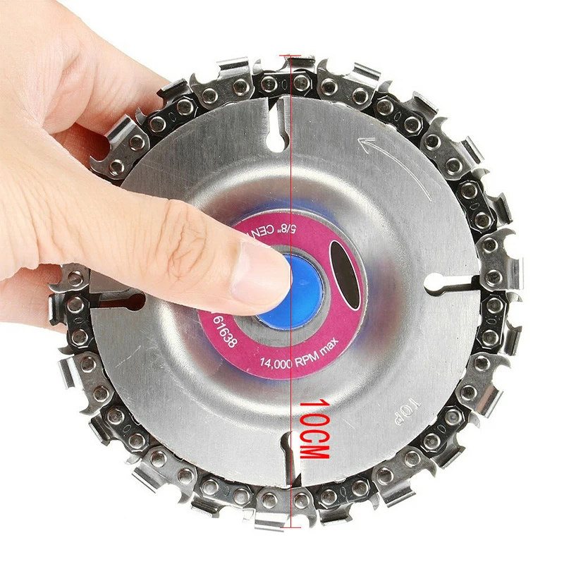 

CA 4'' Angle Grinder Disc 22 Tooth Chain Saw Wood Carving Culpting Plastic Tools