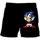 Летние детские шорты для мальчиков, Спортивные Повседневные шорты, модные 3D шорты с героями мультфильмов, ежик, синие милые быстросохнущие шорты для мальчиков и девочек