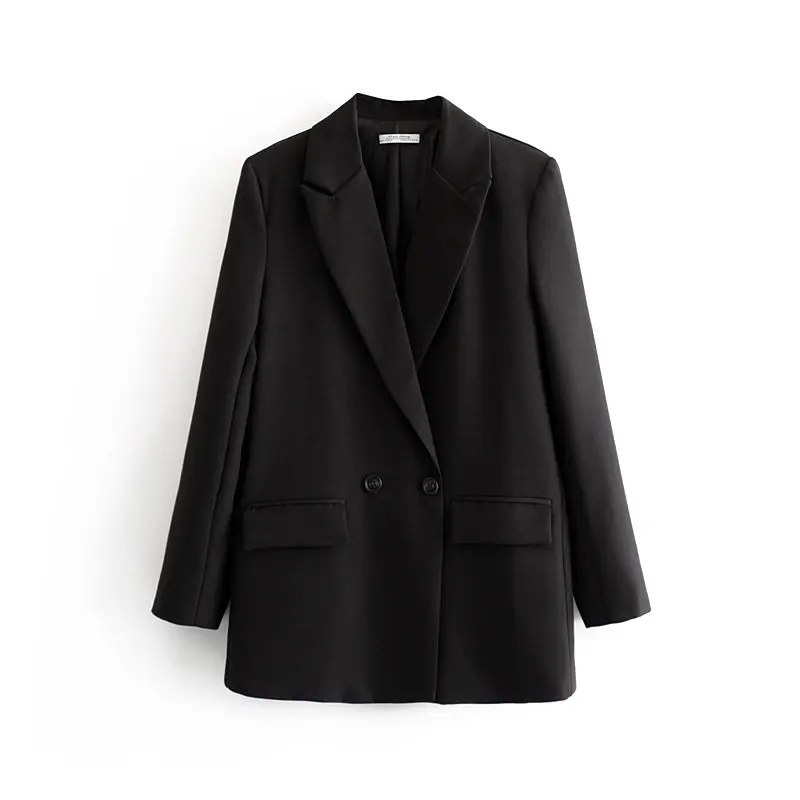DT CT288H Women Fashion Solid Color Casual Business Blazer Office Lady Double Breasted Pocket Suits Chic Leisure Outwear Coat CT288 - Цвет: DT CT288H