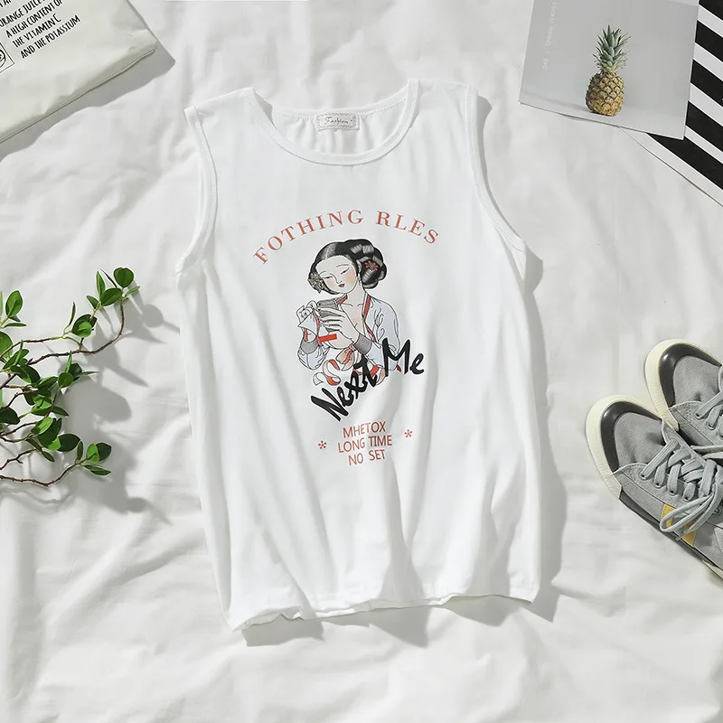 NoEnName_Null безрукавка женская летняя топы без рукавов женские плюс размер