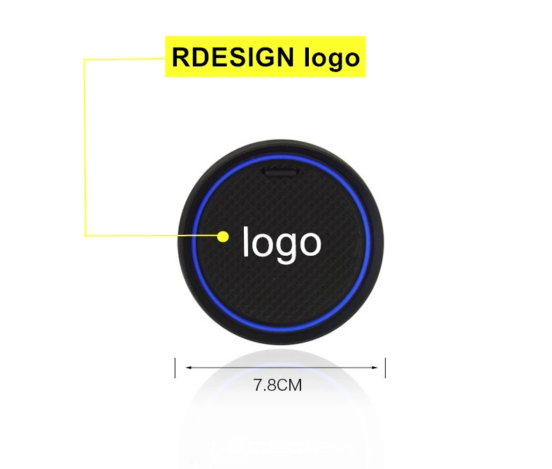 2 шт. силиконовых кейсов RDESIGN автомобиля подставки под чашки коврики-держатели