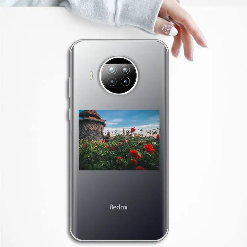 

Phone Case Transparent for Xiaomi mi Redmi note 10 t 8 9 pro lite 11 Samsung S 8 9 10 20 Cottagecore Style