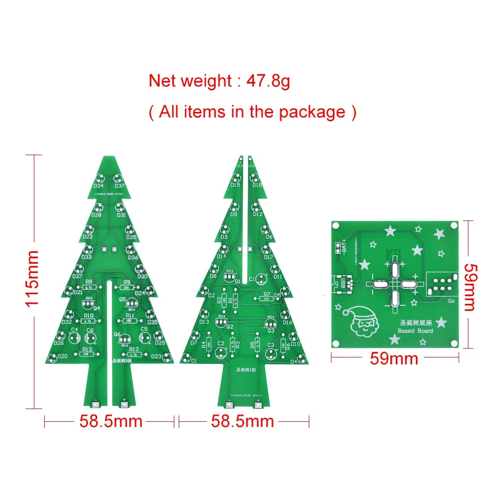 Завеса с трехмерной аппликацией в виде 3D Рождественская елка светодиодный DIY Kit