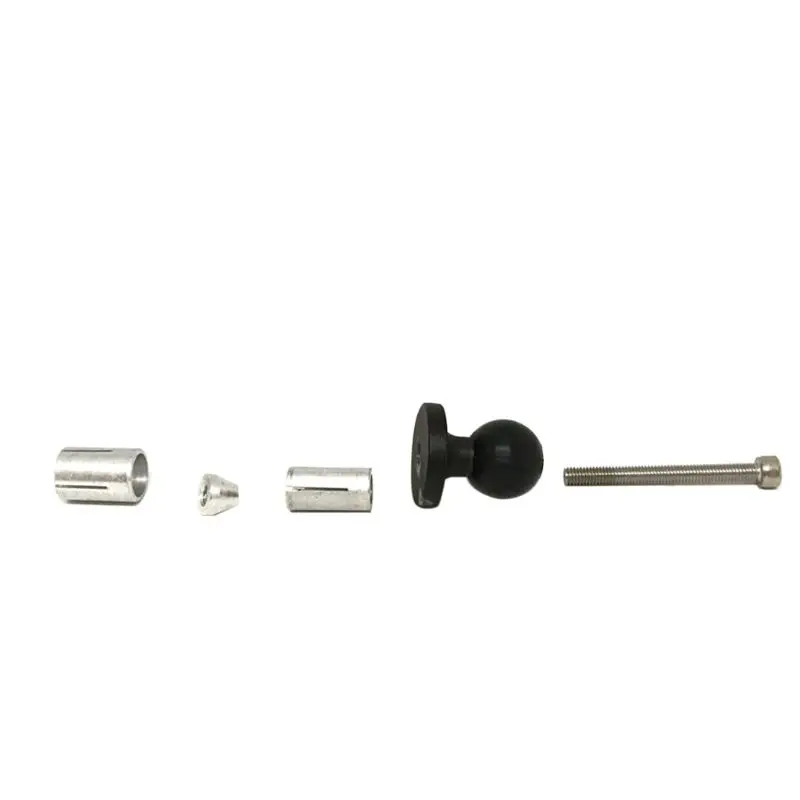 

W3JD Aluminum Base Rubber Motorcycle Bike Mount Black Fork Stem Base with Ball Head for Ball Mount Adapter