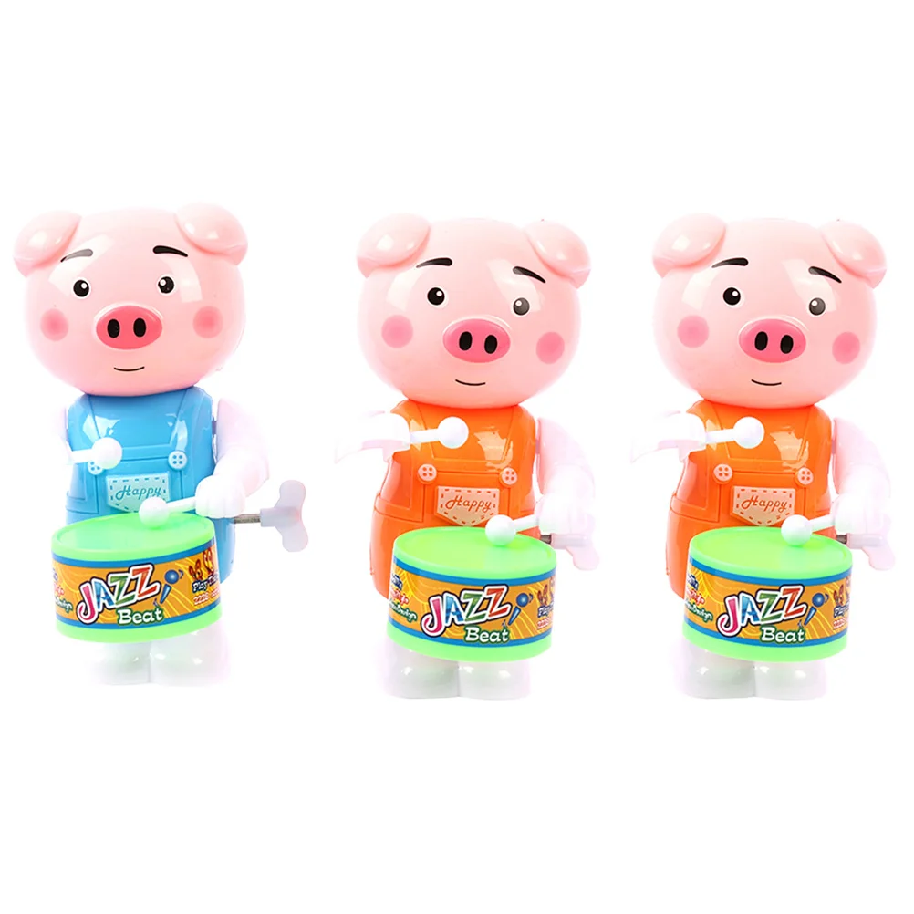 

3 шт. заводные весенние игрушки-барабаны с орнаментом (случайные цвета)