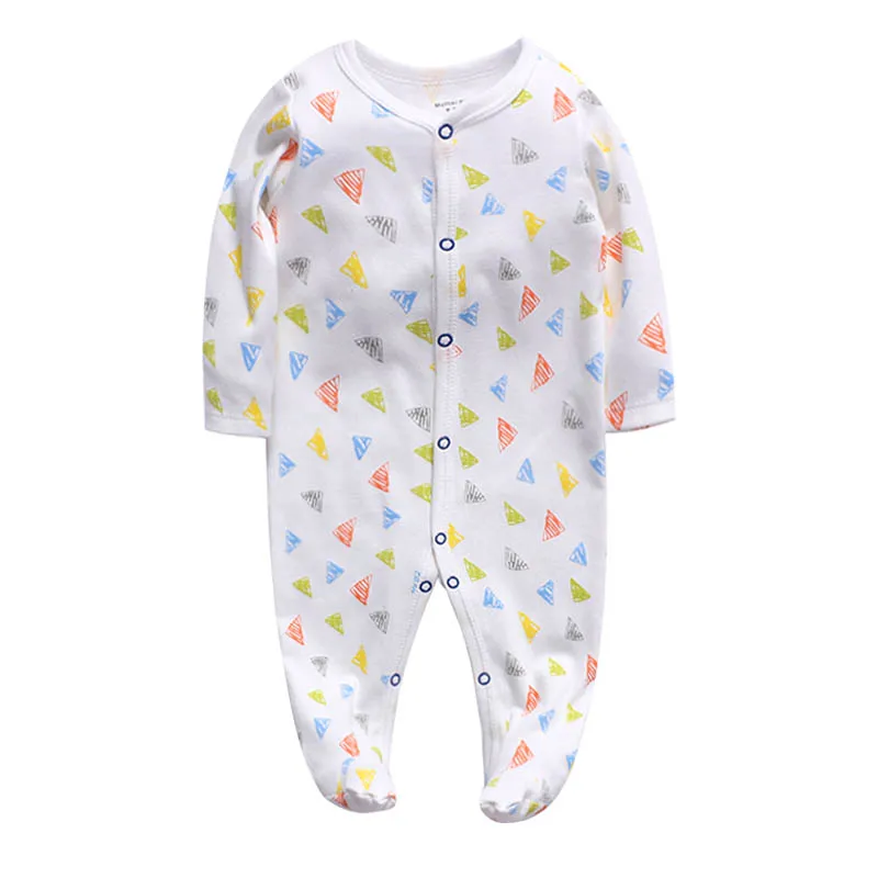 2Pcs/set Newborn Baby Footies Cotton Baby Boy Footies For Kids Clothes Long Sleeve Baby Pajamas Baby Girl 0-12M