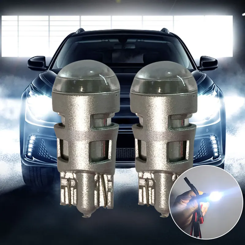 Супер яркий T10 COB светодиодный круглый Авто интерьерный клиновидный боковой