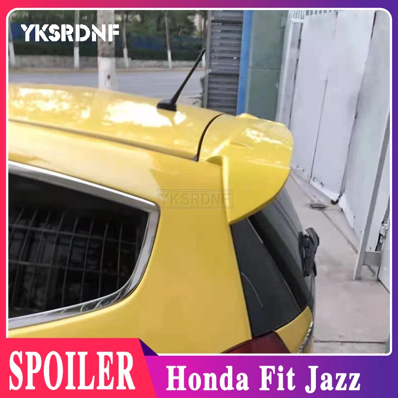 

Для Honda Fit Jazz черный спойлер 2008 2009 2010 2011 2012 2013 ABS пластик задний багажник на крыше крыла белый Цвет спойлер автомобиля для укладки волос