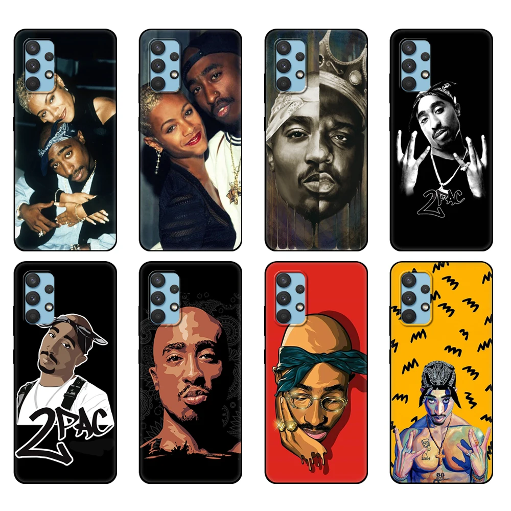 Черный чехол из ТПУ для Samsung galaxy A12 A22 A32 A42 A52 A72 4g 5g S21 PLUS ультразадняя крышка Tupac Amaru