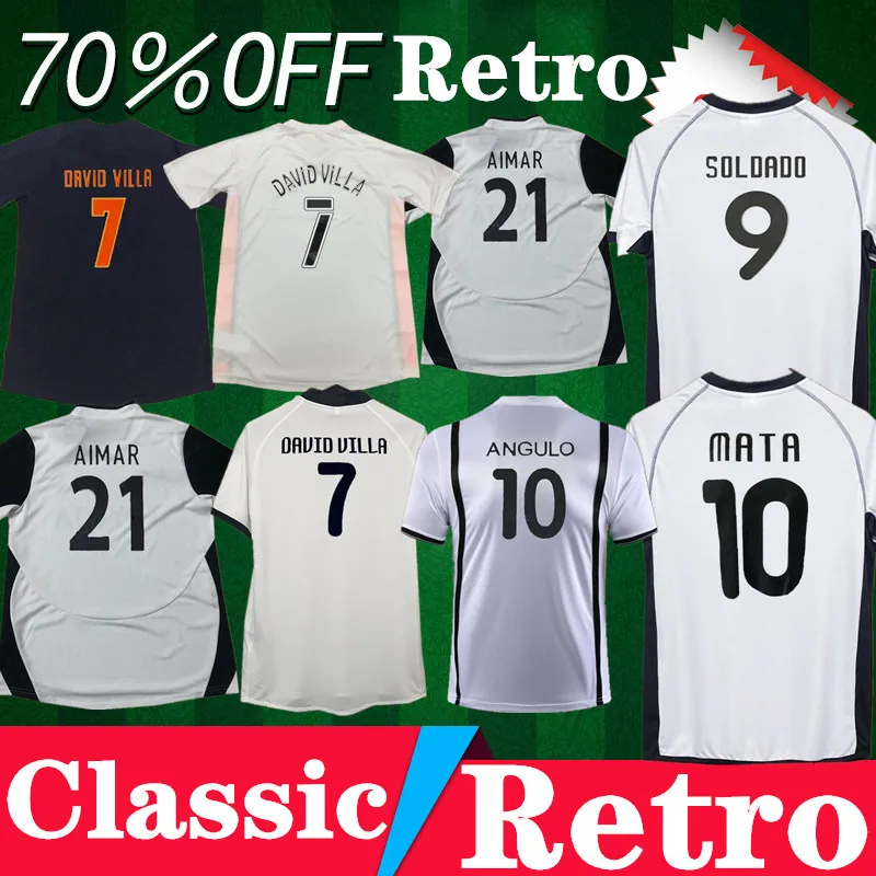 

2000 2001 2003 2004 2006 2007 2009 2010 2011 AIMAR Angloma David Villa Classic Retro Jersey VICENTE Mendieta MATA SOLDADO Shirts