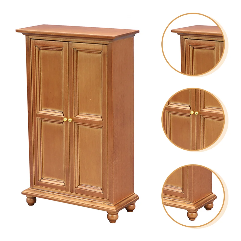 

Мини-мебель для дома, Деревянный Мини-шкаф, миниатюрное ландшафтное украшение