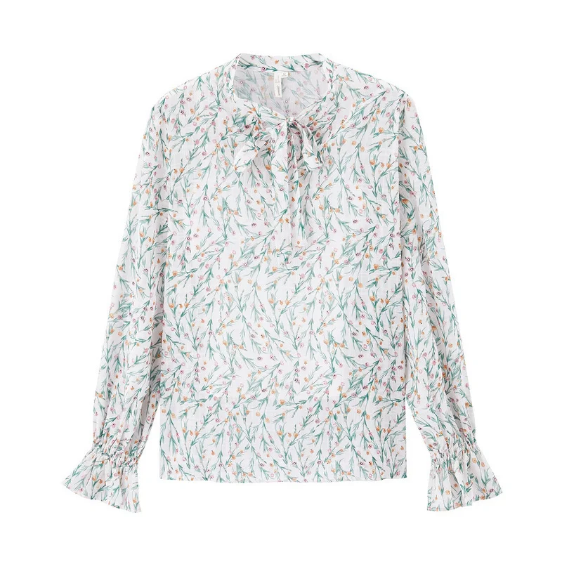 INMAN весна 2020 Новое поступление свободная блузка с длинными рукавами в стиле ретро