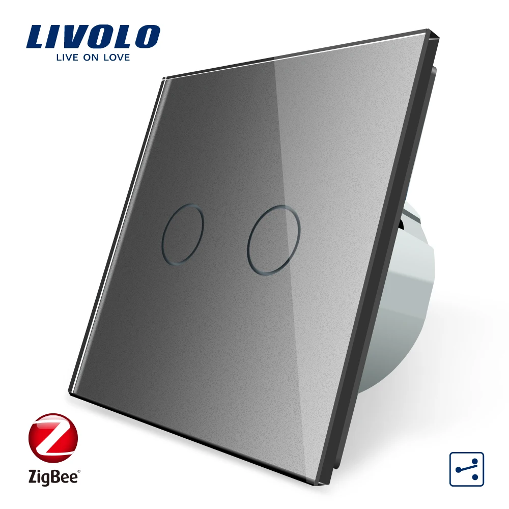 Умный выключатель Livolo ZigBee универсальный Wi Fi с приложением для умного дома 2