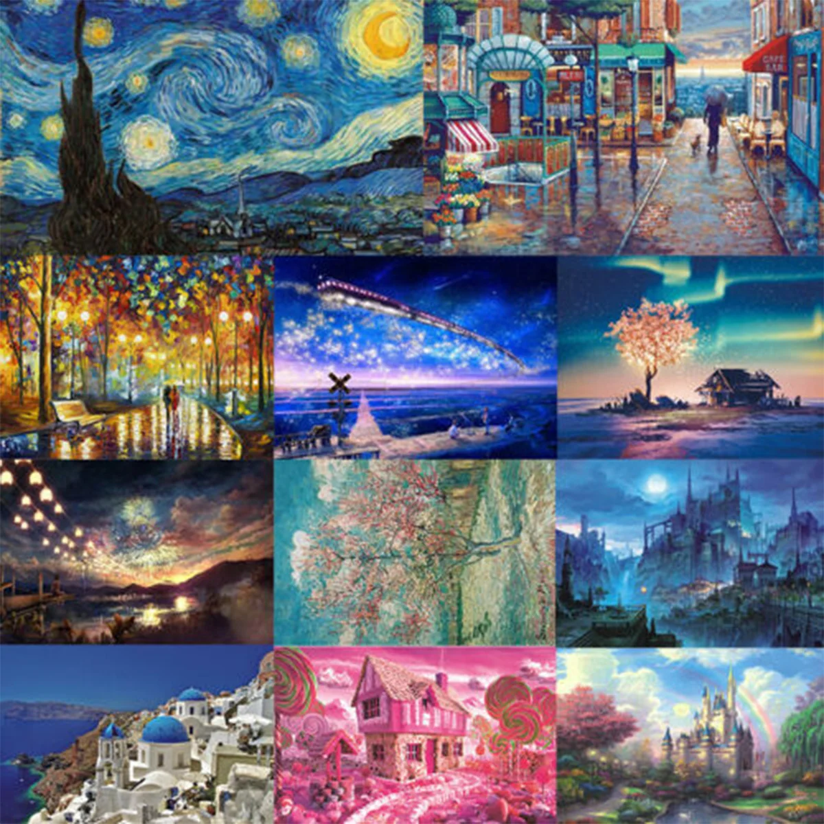 1000 шт. Пазлы для взрослых и детей ландшафтные Обучающие игрушки пазлы анимация