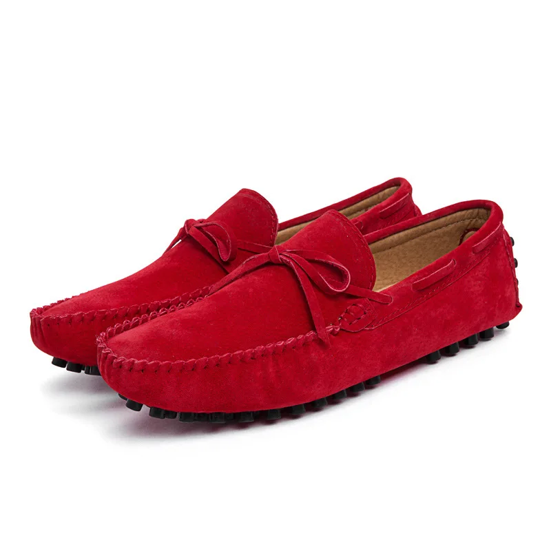 

ERRFC Fashion Designer Mens Red Loafer Shoes Slip On Suede Nubuck Breathable Trending Doug Zapatos Blue Warm Plush Size 38-45
