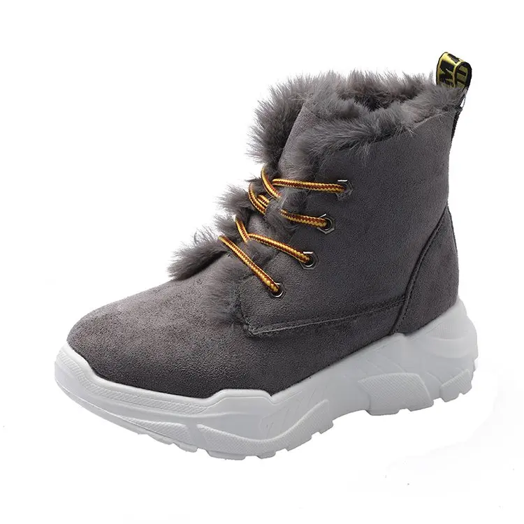 Aleafalling/Женская обувь зимние теплые ботинки на шнуровке для девочек уличные