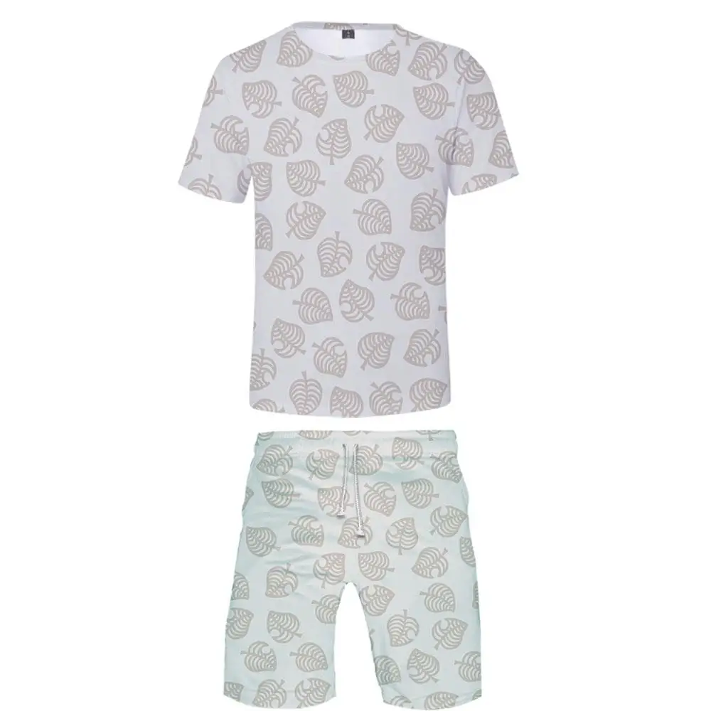 

Animal Crossing Tracksuit Women/Men Unisex Two Piece Set Summer Short Sleeve T-shirt+Shorts Suitable Casual Streetwear&Pants
